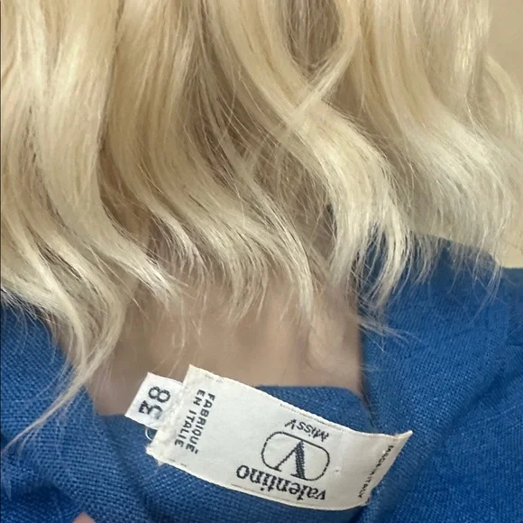 Valentino Royal Blue Mini Dress with Gold Accents - Picture 7 of 7